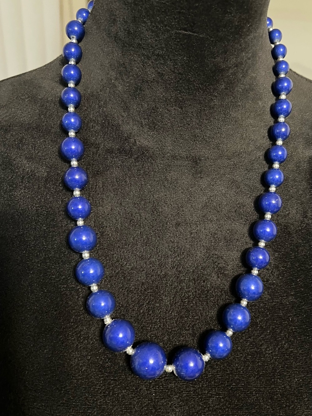 Lapis Blue Beaded Necklace - Women Jewelry